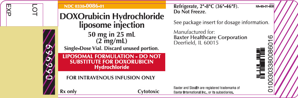 Representative Doxorubicin Container Label 0338-0086-01