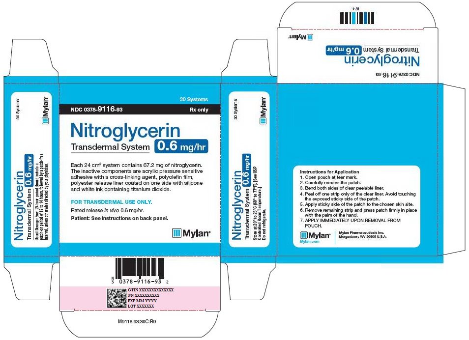 Nitroglycerin Transdermal System 0.6 mg/hr Carton