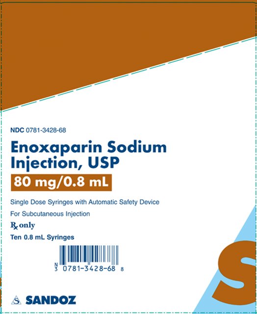 Enoxaparin Sodium 80 mg per 0.8 mL Syringe Carton