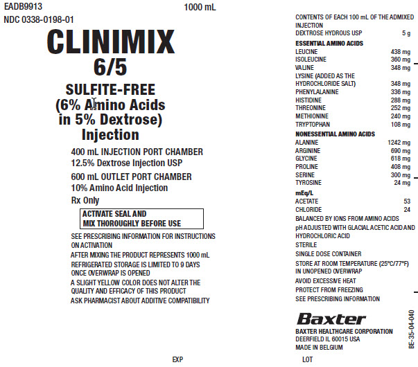 Clinimix Representative Container Label 0338-0198-01