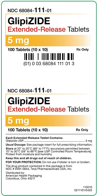 5mg Glipizide ER Tablets Carton