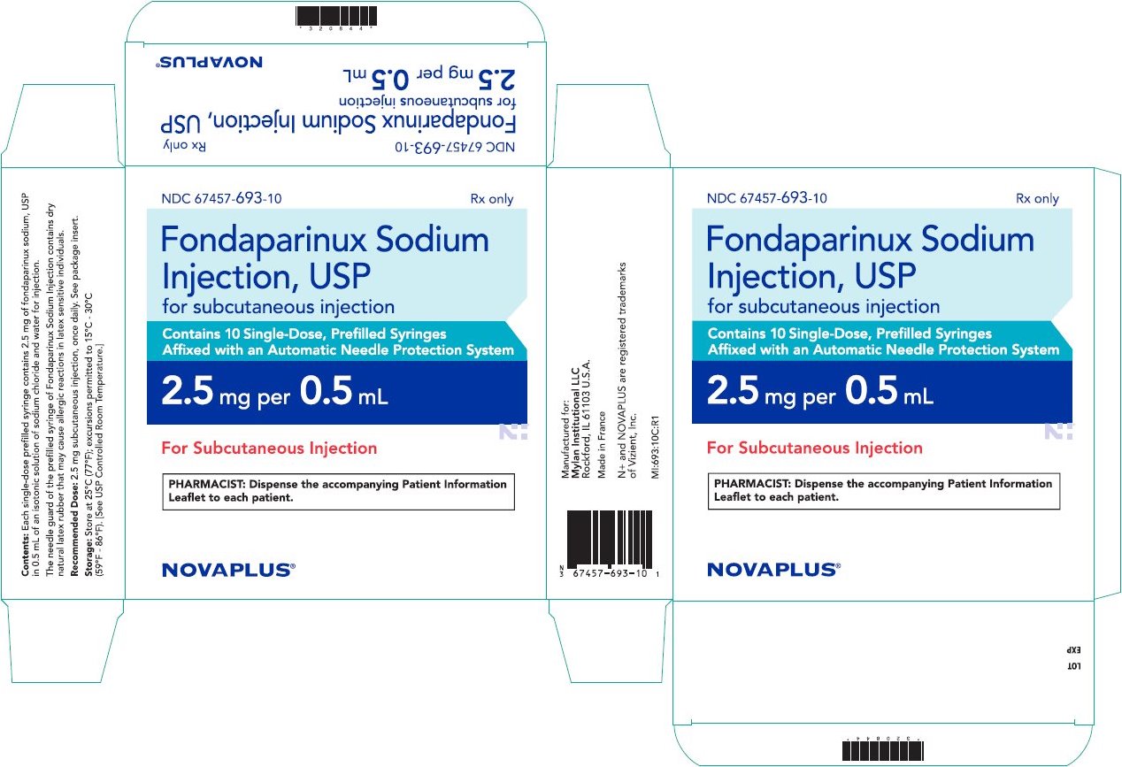 Fondaparinux Sodium Injection, USP 2.5 mg per 0.5 mL Carton Label