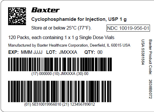Cyclophosphamide Representative Label 10019-956-01  1 of 2