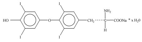 Levothyroxine Sodium Structural Formula