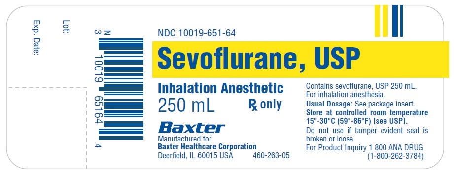 Sevoflurane, USP representative container label