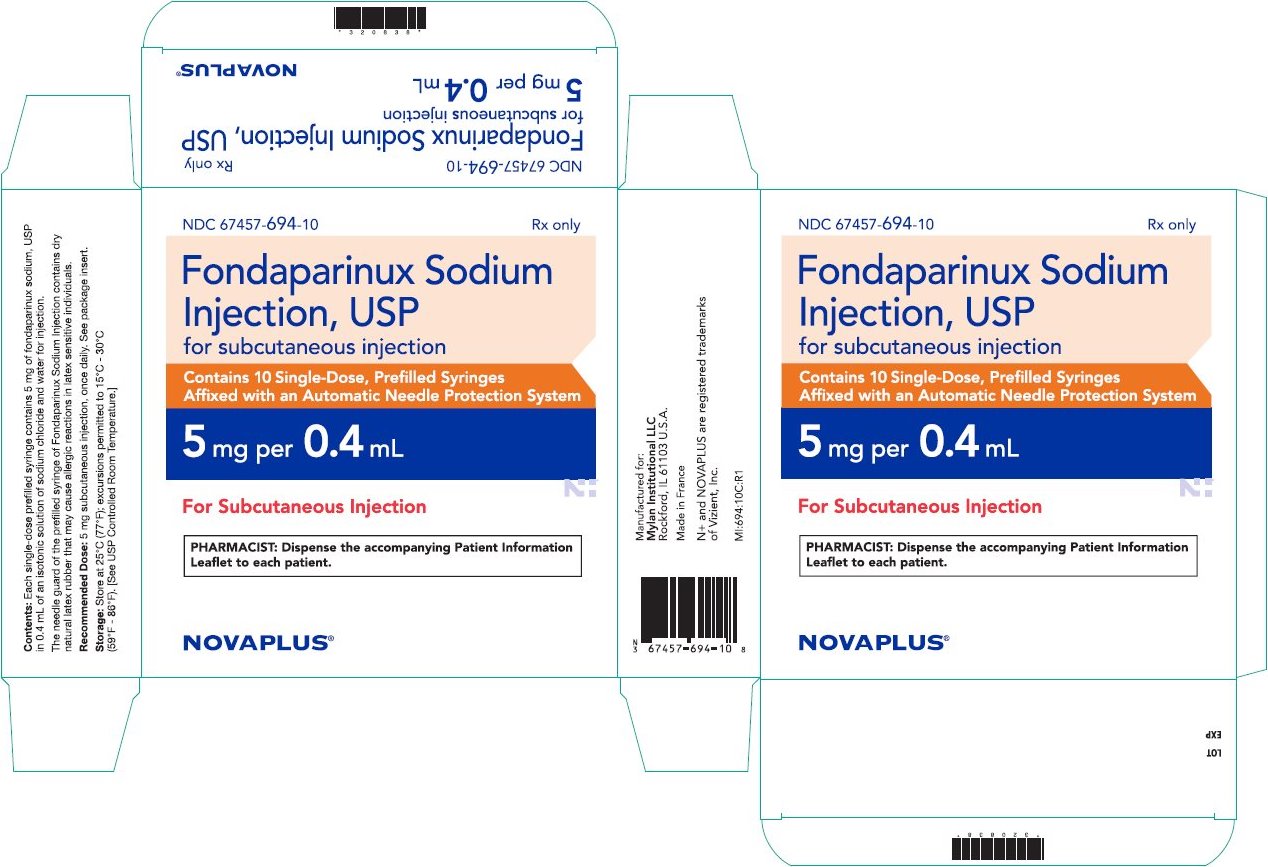 Fondaparinux Sodium Injection, USP 5 mg per 0.4 mL Carton Label