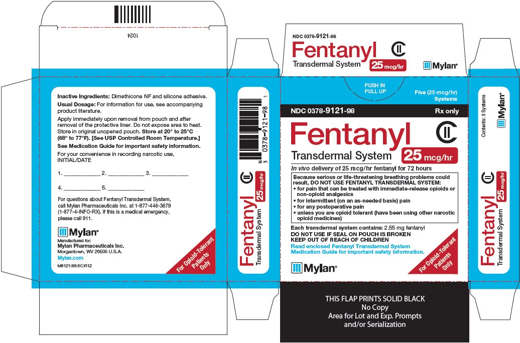 Fentanyl Transdermal System 25 mcg/hr Carton Label