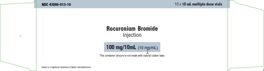Rocuronium Representative Carton Label 100mg 43066-013-10 4 of 4
