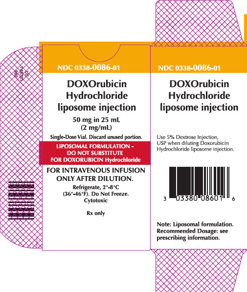 Representative Doxorubicin Carton Label 0338-0086-01 - 3 of 4