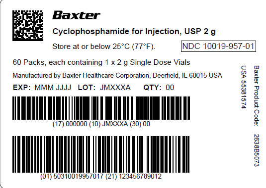 Cyclophosphamide Representative Label 10019-957-01 1 of 2