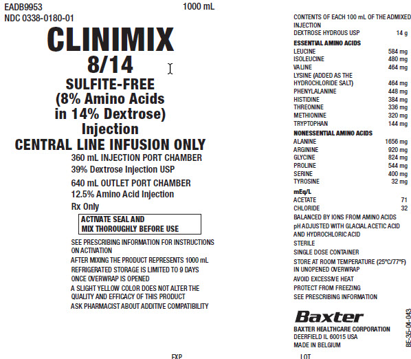 Clinimix Representative Container Label 0338-0180-01