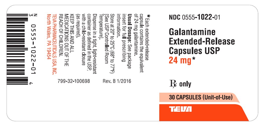 Galantamine Extended-Release Capsules USP 24 mg 30s Label 