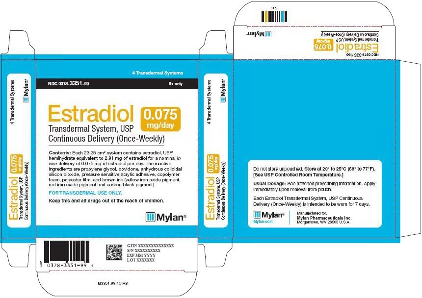 Estradiol Transdermal System 0.075 mg/day Carton Label