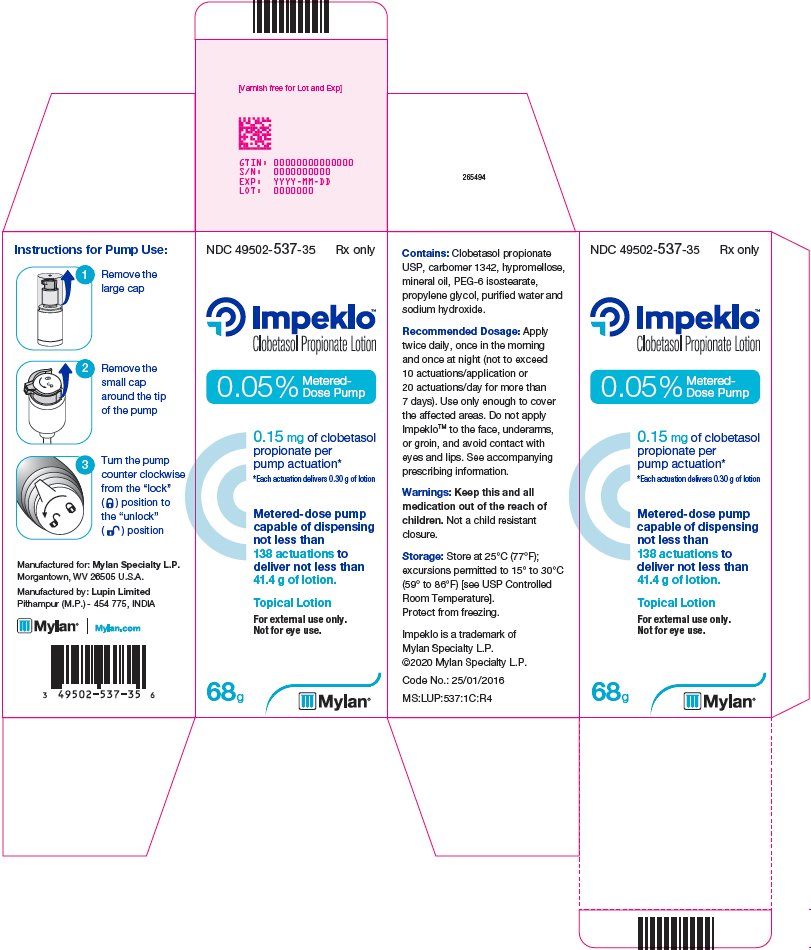 Impeklo Clobetasol Propionate Lotion 0.05% Carton Label