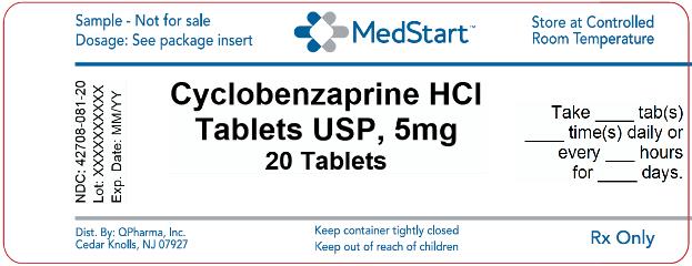 42708-081-20 Cyclobenzaprine HCl Tablets USP 5mg x 20 V2