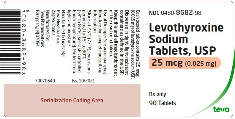 Label 25 mcg, 90 Tablets