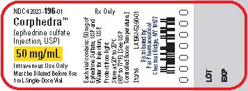 Corphedra 50 mg/mL vial label