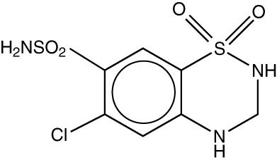 Hydrochlorothiazide Chemical Structure
