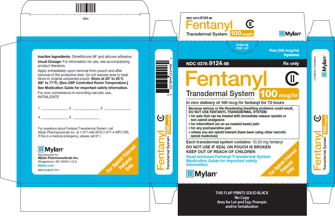 Fentanyl Transdermal System 100 mcg/hr Carton Label