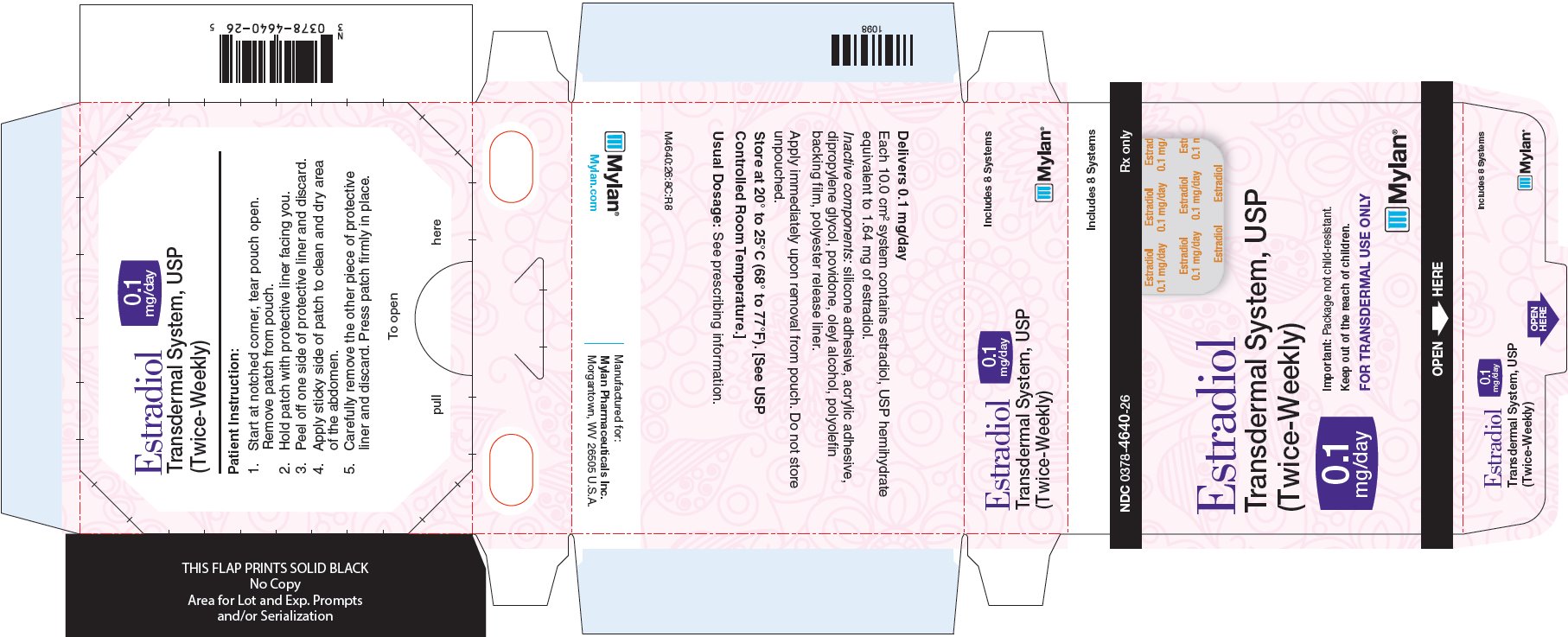 Estradiol Transdermal System 0.1 mg/day (Twice-Weekly) Carton Label