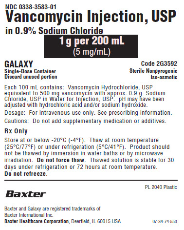 Vancomycin Representative Container Label 0338-3582-01