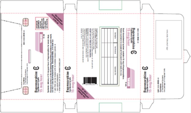 Buprenorphine Transdermal System 15 mcg/hour, 4 Transdermal Systems and One Package of 4 Disposal Units, Carton