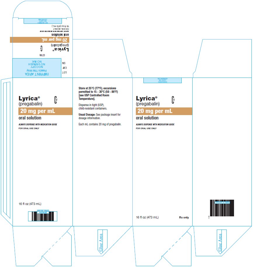 Lyrica Oral Solution 20 mg per mL Carton Label