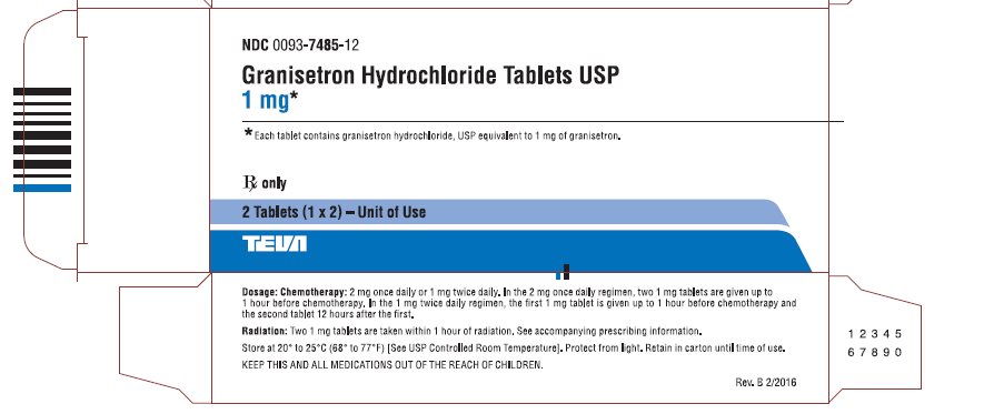 Granisetron Hydrochloride Tablets USP 1 mg, 2s Box