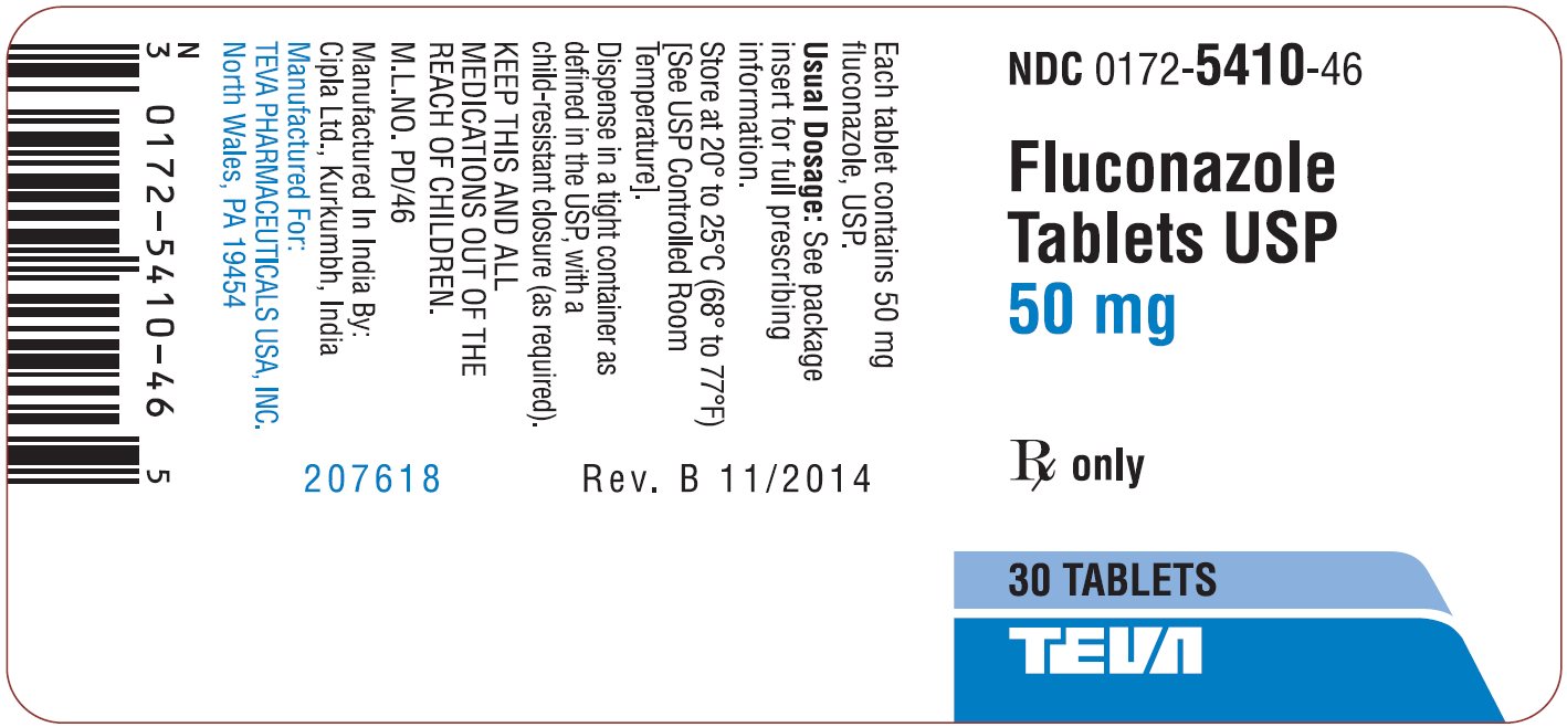 Fluconazole Tablets USP 50mg 30s Label