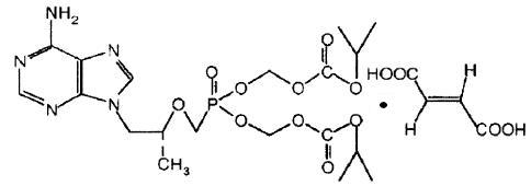 tenofovir disoproxil fumarate structural formula