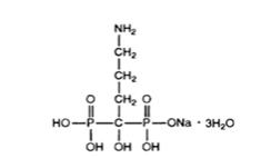 Structural formula for Alendronate Sodium