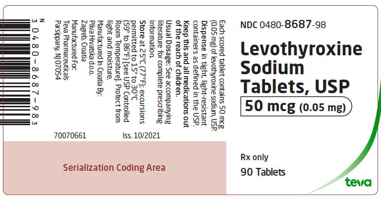 Label 50 mcg, 90 Tablets