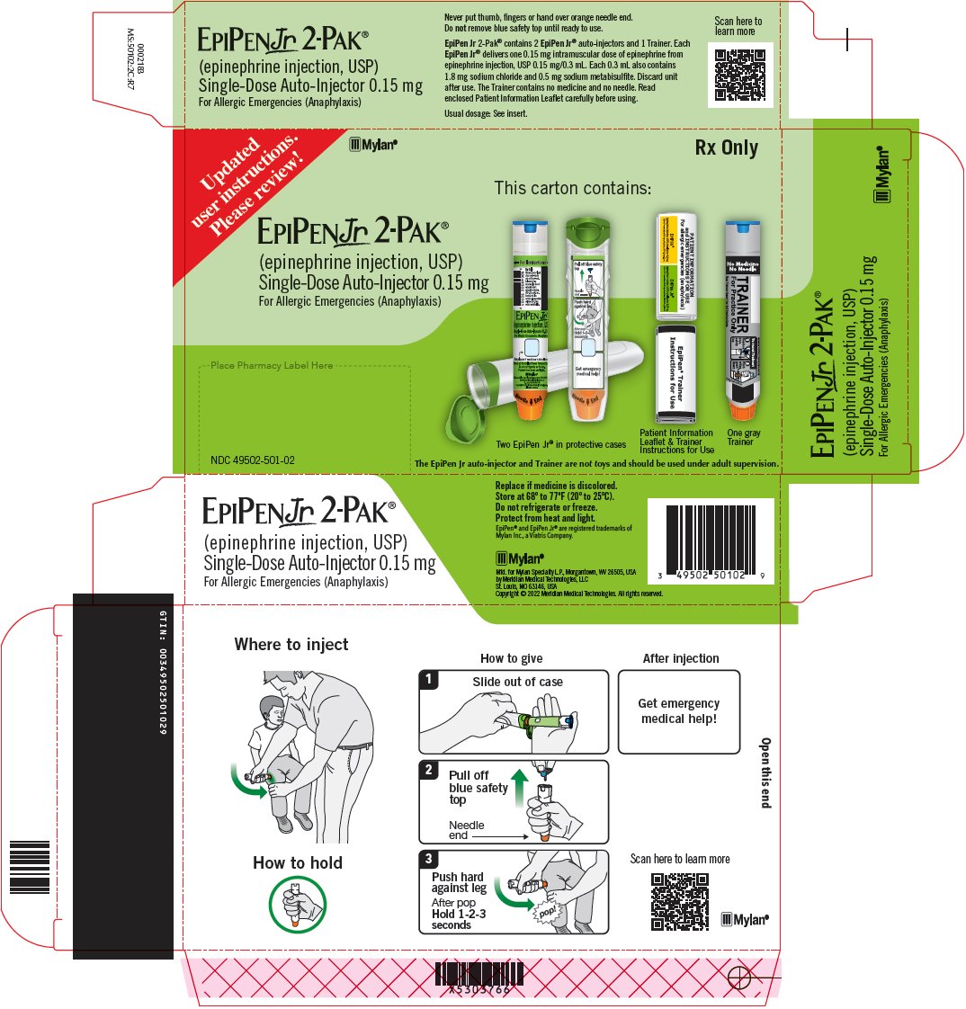 EPIPEN Jr 2-PAK 0.15 mg Carton Label