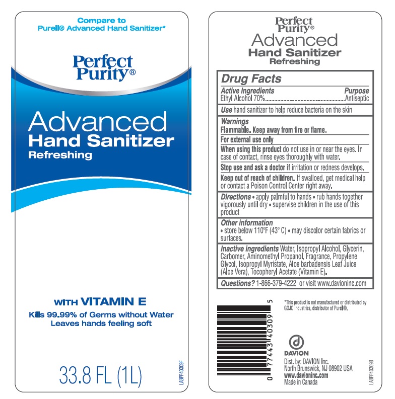 Perfect Purity Advanced Hand Sanitizer Refreshing | Alcohol Solution while Breastfeeding
