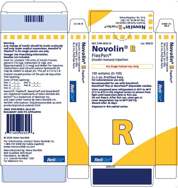 Image of Novolin R FlexPen carton - ReliOn