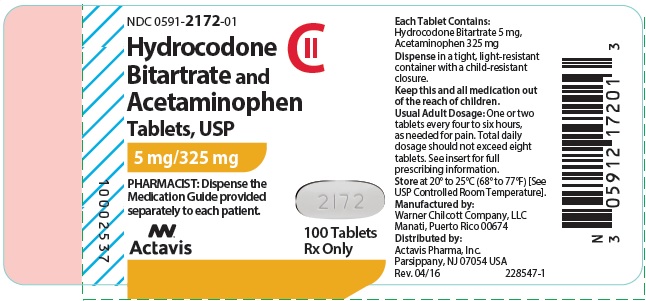 Hydrocodone Bitartrate and Acetaminophen Tablets, USP