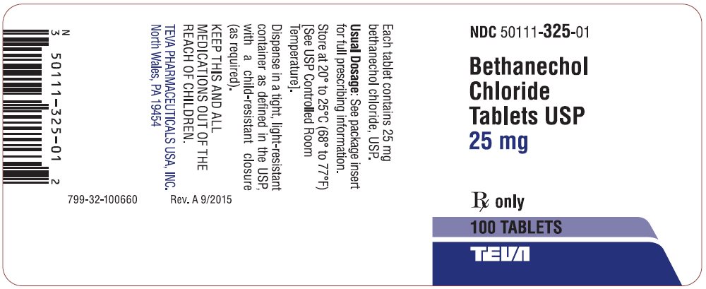 Bethanechol Chloride Tablets USP 25 mg 100s Label