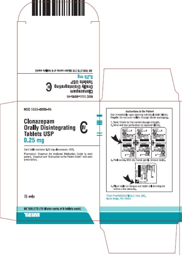 Clonazepam Orally Disintegrating Tablets USP CIV 0.25 mg 60s Carton, Page 1 of 2