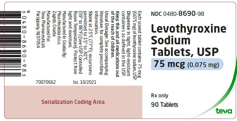 Label 75 mcg, 90 Tablets