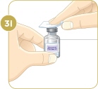 clean vial top