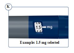 Figure K: Example of 1.5 mg selected.