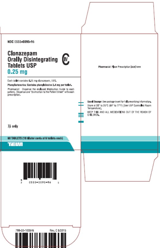 Clonazepam Orally Disintegrating Tablets USP CIV 0.25 mg 60s Carton, Part 2 of 2