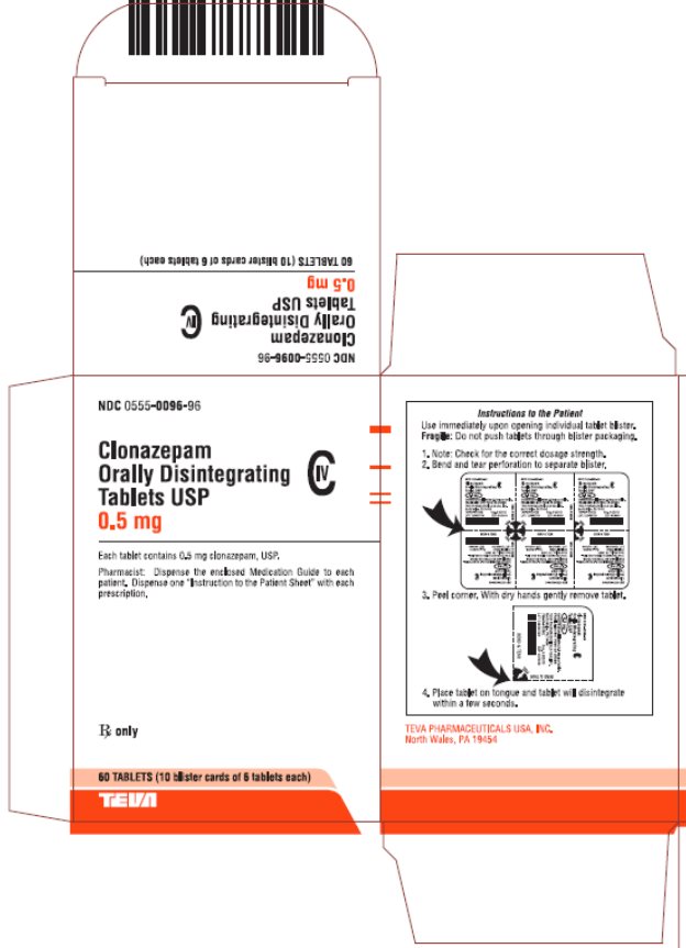 Clonazepam Orally Disintegrating Tablets USP CIV 0.5 mg 60s Carton, Part 1 of 2