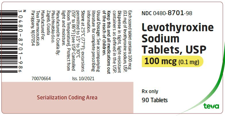 Label 100 mcg, 90 Tablets