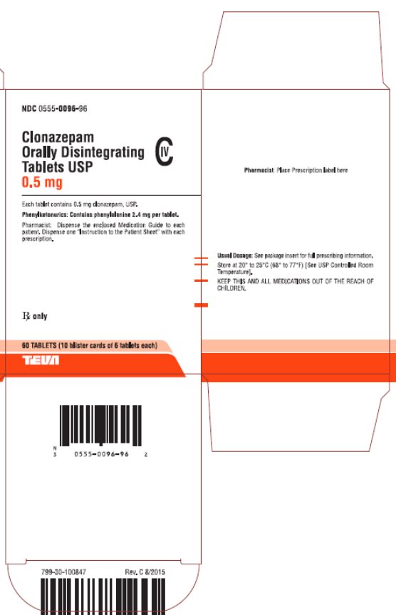 Clonazepam Orally Disintegrating Tablets USP CIV 0.5 mg 60s Carton, Part 2 of 2