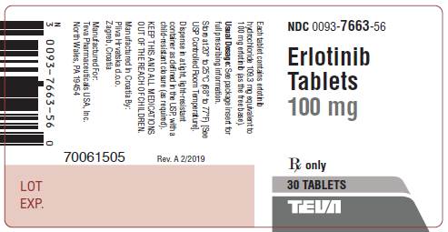 Erlotinib Tablets 100 mg 30 Tablets Label