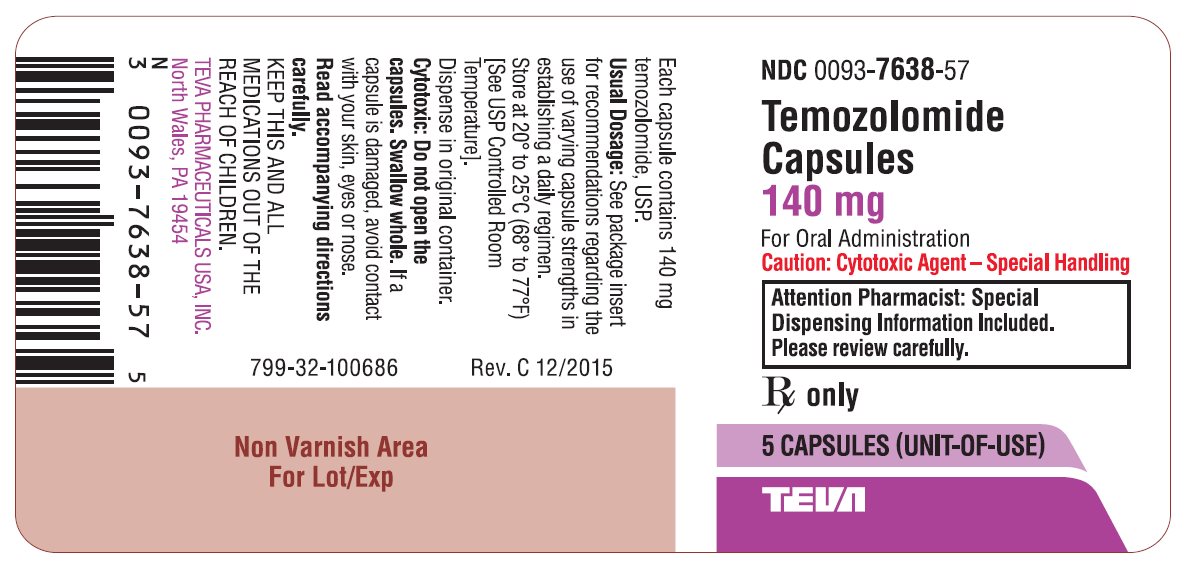 Temozolomide Capsules 140 mg 5s Label