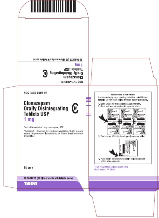 Clonazepam Orally Disintegrating Tablets USP CIV 1 mg 60s Carton, Part 1 or 2