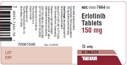 Erlotinib Tablets 150 mg 30 Tablets Label