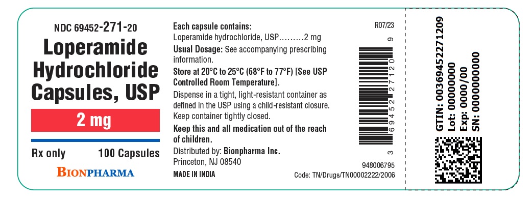 Loperamide Hydrochloride Capsules 2 mg Bottle Label